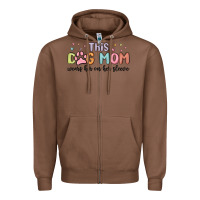 Chestnut this dog mom wears her heart on her sleeve Zipper Hoodie - MaliasSmallBusiness