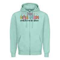Seafoam this dog mom wears her heart on her sleeve Zipper Hoodie - MaliasSmallBusiness
