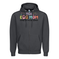 Smoke this dog mom wears her heart on her sleeve Zipper Hoodie - MaliasSmallBusiness