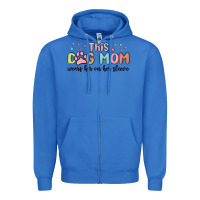 True Royal this dog mom wears her heart on her sleeve Zipper Hoodie - MaliasSmallBusiness
