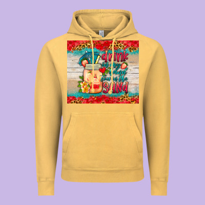 Drink In My Hand Toes In The Sand Tumbler Vintage Hoodie Designed By Hra Design Shop