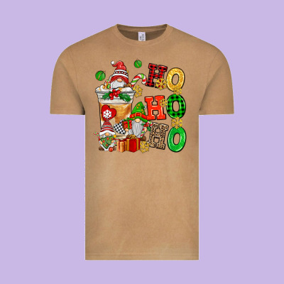 Ho Ho Ho Christmas Latte With Gnomies Vintage Tee Designed By Adodesignshop