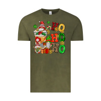 Vintage Olive ho ho ho christmas latte with gnomies Vintage Tee - AdoDesignShop