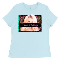 Baby Blue free britney leopard glitter Ladies Tee - AdoDesignShop