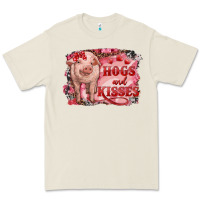 Bone Valentines Day Pig Hogs And Kisses Premium Tee - RanaPortraitStore