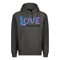Charcoal Heather love teacher life Premium Hoodie - Bettercallsaul