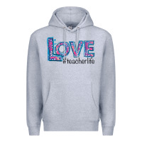 Heather Grey love teacher life Premium Hoodie - Bettercallsaul