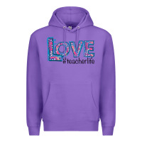Purple love teacher life Premium Hoodie - Bettercallsaul