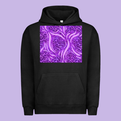 Purple Glitter With Leopard Pattern Urban Hoodie Designed By Tumblerdesignbyshophia