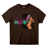 Chocolate Brown Unbothered mood 24:7 Heavy Core Tee - RanaPortraitStore