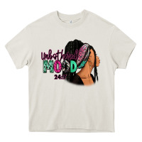 Cream Unbothered mood 24:7 Heavy Core Tee - RanaPortraitStore