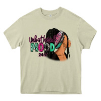 Mossy Unbothered mood 24:7 Heavy Core Tee - RanaPortraitStore