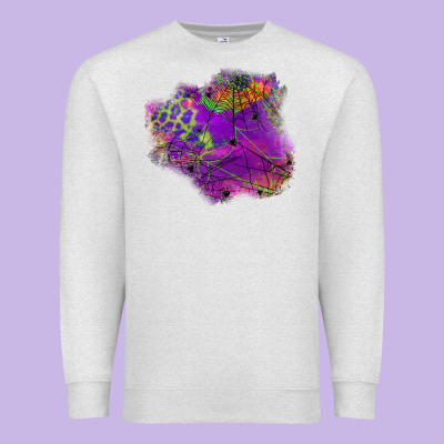Halloween Spider Web For Patches Premium Sweatshirt Designed By Bundleandbundleshop