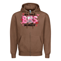 Chestnut one loved bus monitor Zipper Hoodie - MaliasSmallBusiness