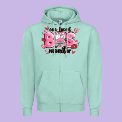One Loved Bus Monitor Zipper Hoodie Designed By Maliassmallbusiness