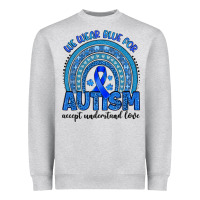 Heather Grey we wear blue for autism accept understand love Heavyweight Sweatshirt - Artiststas