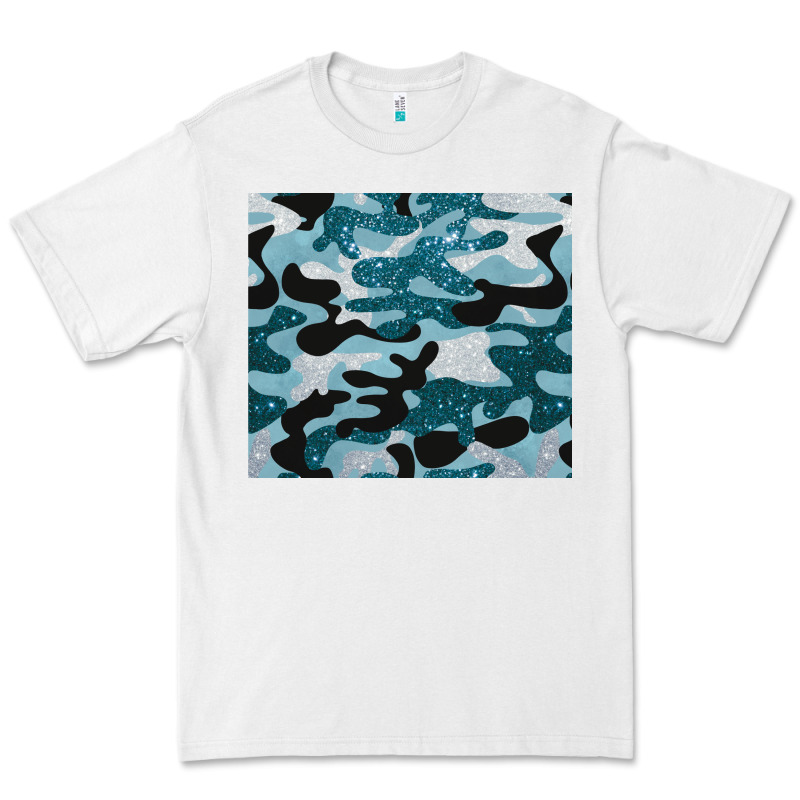 Blue Camouflage Glitter Premium Tee by BarkalooDesign | Teevron
