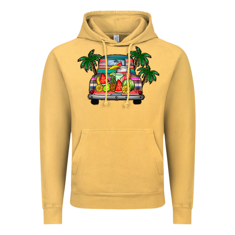 Summer Truck Vintage Hoodie by CowhideDigitalArt | Teevron