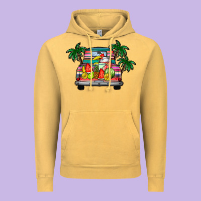 Summer Truck Vintage Hoodie Designed By Cowhidedigitalart