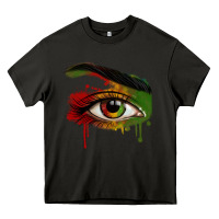 Asphalt Watercolor Juneteenth eyes Heavy Core Tee - RanaPortraitStore