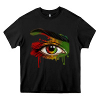 Black Watercolor Juneteenth eyes Heavy Core Tee - RanaPortraitStore