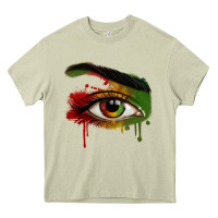 Mossy Watercolor Juneteenth eyes Heavy Core Tee - RanaPortraitStore