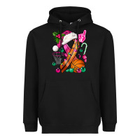Black Pink Christmas Breast Cancer Ribbon Basketball Heavyweight Hoodie - BundleAndBundleShop