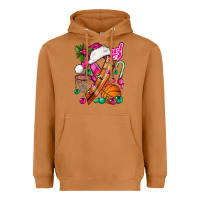 Meerkat Pink Christmas Breast Cancer Ribbon Basketball Heavyweight Hoodie - BundleAndBundleShop