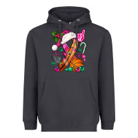 Smoke Pink Christmas Breast Cancer Ribbon Basketball Heavyweight Hoodie - BundleAndBundleShop