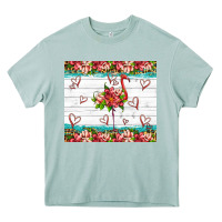 Arona flamingo with tropical flowers Heavy Core Tee - Artiststas
