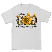 Dove Grey with god all things are possible Premium Tee - texasbilliewilder