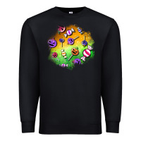 Black halloween candy patches Premium Sweatshirt - BundleAndBundleShop