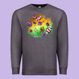 Halloween Candy Patches Premium Sweatshirt Designed By Bundleandbundleshop