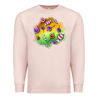 Pale Pink halloween candy patches Premium Sweatshirt - BundleAndBundleShop