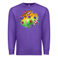 Purple halloween candy patches Premium Sweatshirt - BundleAndBundleShop
