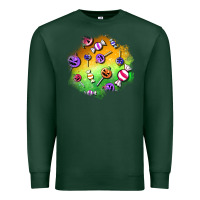 Sports Green halloween candy patches Premium Sweatshirt - BundleAndBundleShop