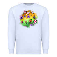 White halloween candy patches Premium Sweatshirt - BundleAndBundleShop