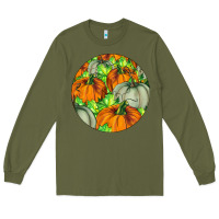 Army Green Fall Rounded Long Sleeve Tee - LillyAllenDesigns