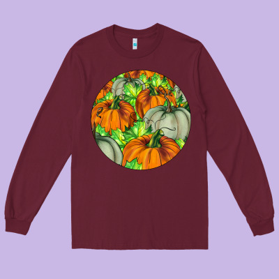 Fall Rounded Long Sleeve Tee Designed By Lillyallendesigns