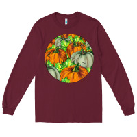 Burgundy Fall Rounded Long Sleeve Tee - LillyAllenDesigns