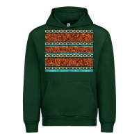 Forest Green tooled leather and aztec Urban Hoodie - TumblerDesignByShophia