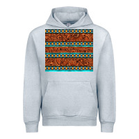 Heather Grey tooled leather and aztec Urban Hoodie - TumblerDesignByShophia