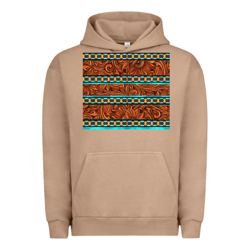 Tooled Leather And Aztec Urban Hoodie by TumblerDesignByShophia | Teevron