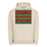 Pigment French Oak tooled leather and aztec Urban Hoodie - TumblerDesignByShophia