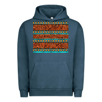 Pigment Midnight Navy tooled leather and aztec Urban Hoodie - TumblerDesignByShophia