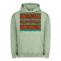 Pigment Oil Green tooled leather and aztec Urban Hoodie - TumblerDesignByShophia