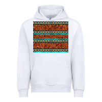 White tooled leather and aztec Urban Hoodie - TumblerDesignByShophia