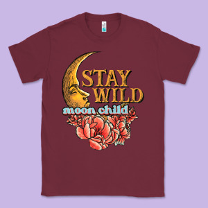 Stay Wild Moon Child Classic Tee Designed By Jahusdesignshop