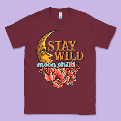 Stay Wild Moon Child Classic Tee Designed By Jahusdesignshop