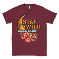 Burgundy stay wild moon child Classic Tee - JahusDesignShop